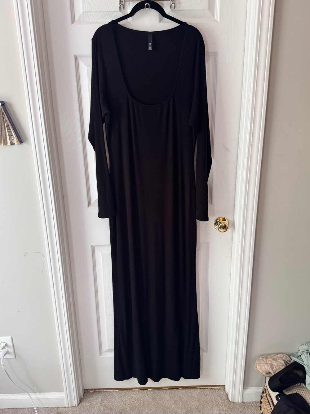 SKIMS Black Long Sleeve Maxi Dress - Picture 4 of 4
